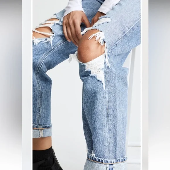 Agolde 90s Mid Rise Straight Fit Jeans - Picture 4 of 8